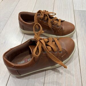 Deer Stags Kane boys' fashion sneakers in dark tan faux leather size 13.5